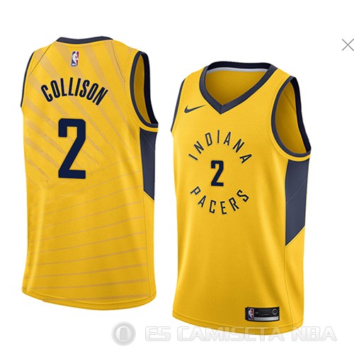 Camiseta Darren Collison #2 Indiana Pacers Statement 2018 Amarillo - Haga un click en la imagen para cerrar
